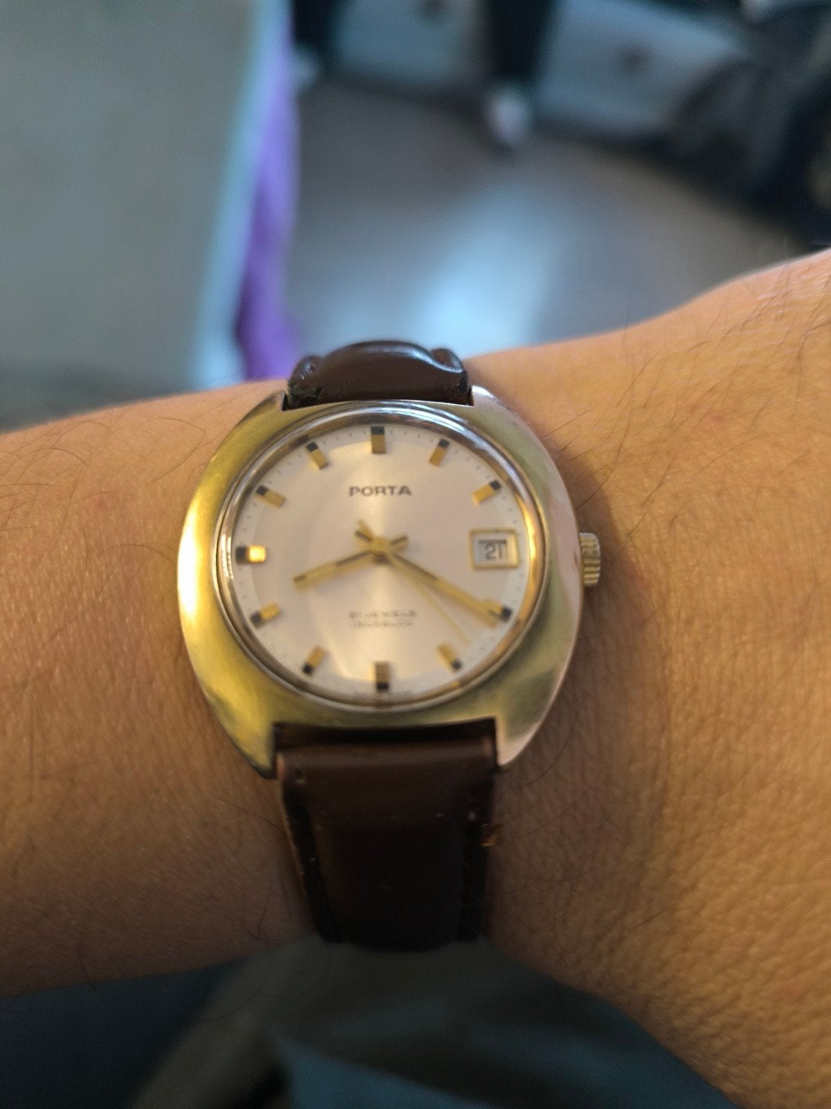 Montre vintage porta swisse 21rubis incabloc