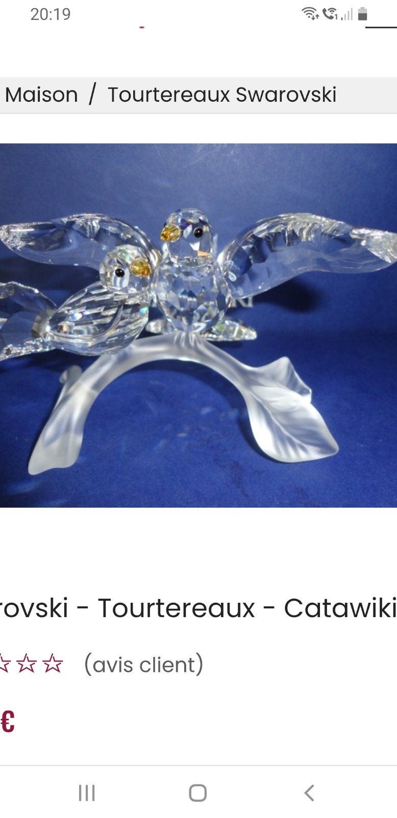 les tourtereaux swarovski de 2004, Collections, Enlèvement ou Envoi