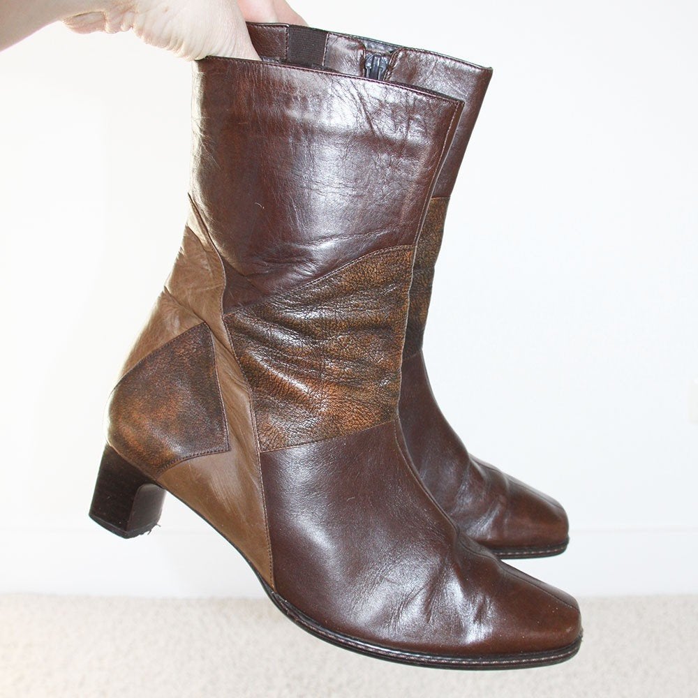 Très belles bottes en cuir Verhulst s15 (taille G6½/40) €60,, Enlèvement ou Envoi, Verhulst, Comme neuf, Brun