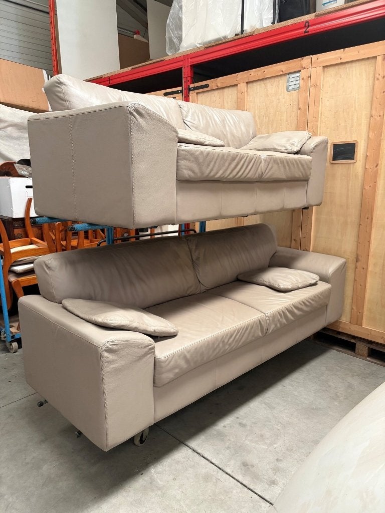 canapé en cuire, 75 à 100 cm, Moins de 150 cm, Comme neuf, Enlèvement