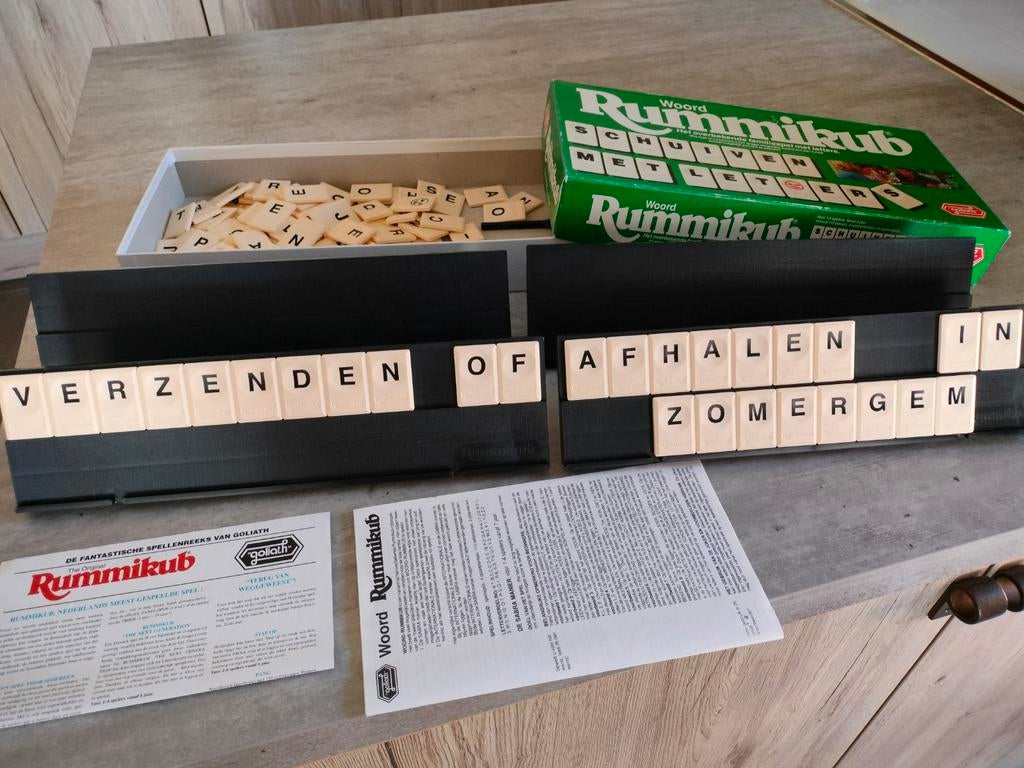 Rummikub Woorden, Hobby en Vrije tijd, Drie of vier spelers, Ophalen of Verzenden, Gebruikt, Goliath