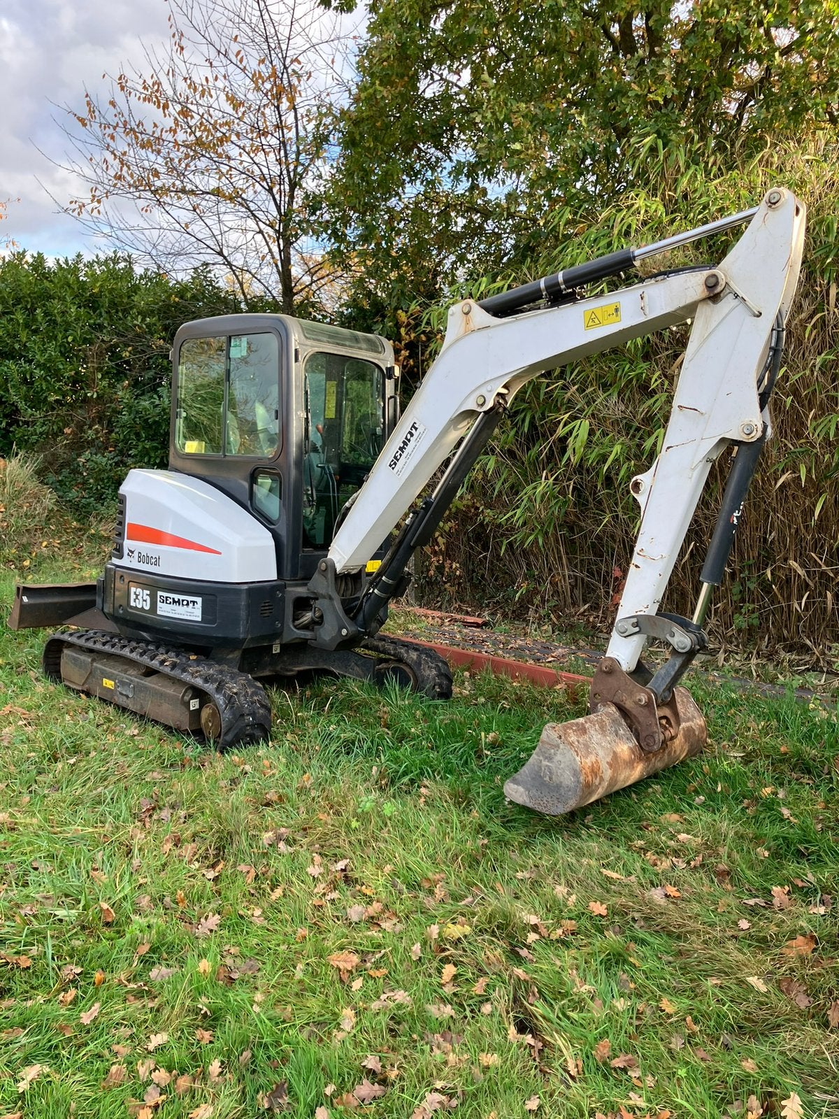 Bobcat E35 3,5 ton kraan met 3 bakken 1200u, Enlèvement, Grue