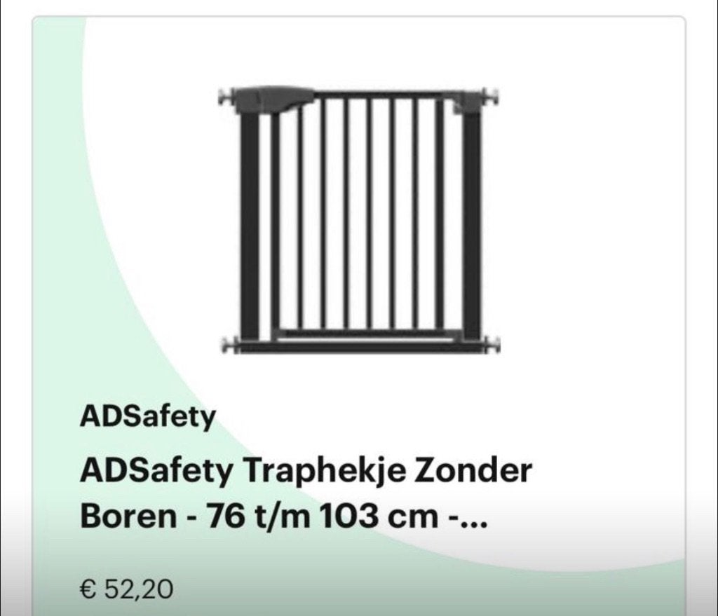 Veiligheidsrekje, Kinderen en Baby's, Ophalen of Verzenden, Zo goed als nieuw, Klemhekje, Metaal of IJzer