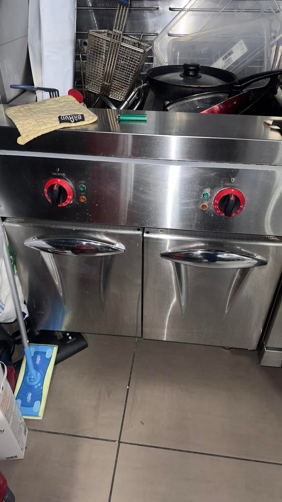 Professionele elektrische dubbele friteuse met aftapkraan, Ophalen