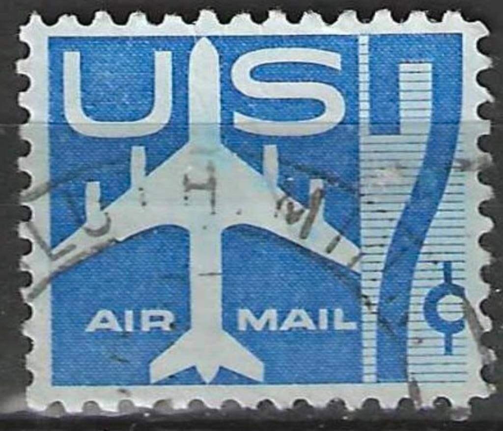 États-Unis 1958/1960 - Yvert 50PA V - Avion signé (ST), Envoi, Affranchi