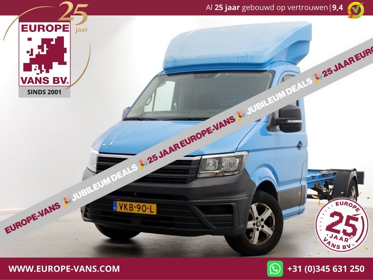 Volkswagen Crafter 35 2.0 TDI E6 L4 WB 449cm Chassis Cabine, ABS, Blauw, Bedrijf, 277 g/km