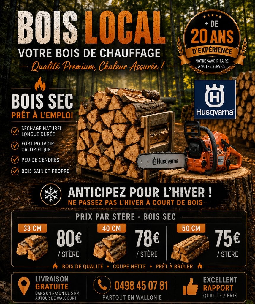 bois de chauffage, Jardin & Terrasse, Bois de chauffage, 6 m³ ou plus, Enlèvement, Autres essences de bois, Bûches