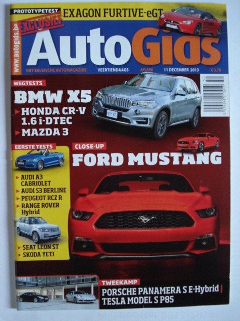 AutoGids 890 Ford Mustang/Exagon Furtive/Porsche Panamera/Te, Verzenden, Zo goed als nieuw, Algemeen
