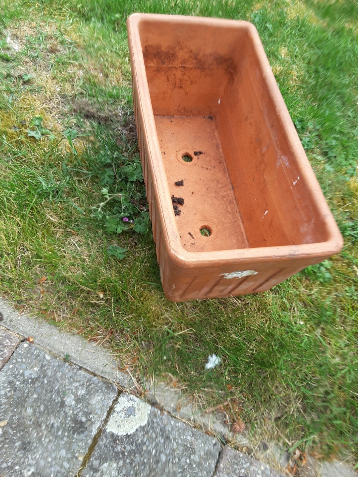 1 zware terracotta bloembak x40 cm., Tuin en Terras, Ophalen, Zo goed als nieuw, Tuin
