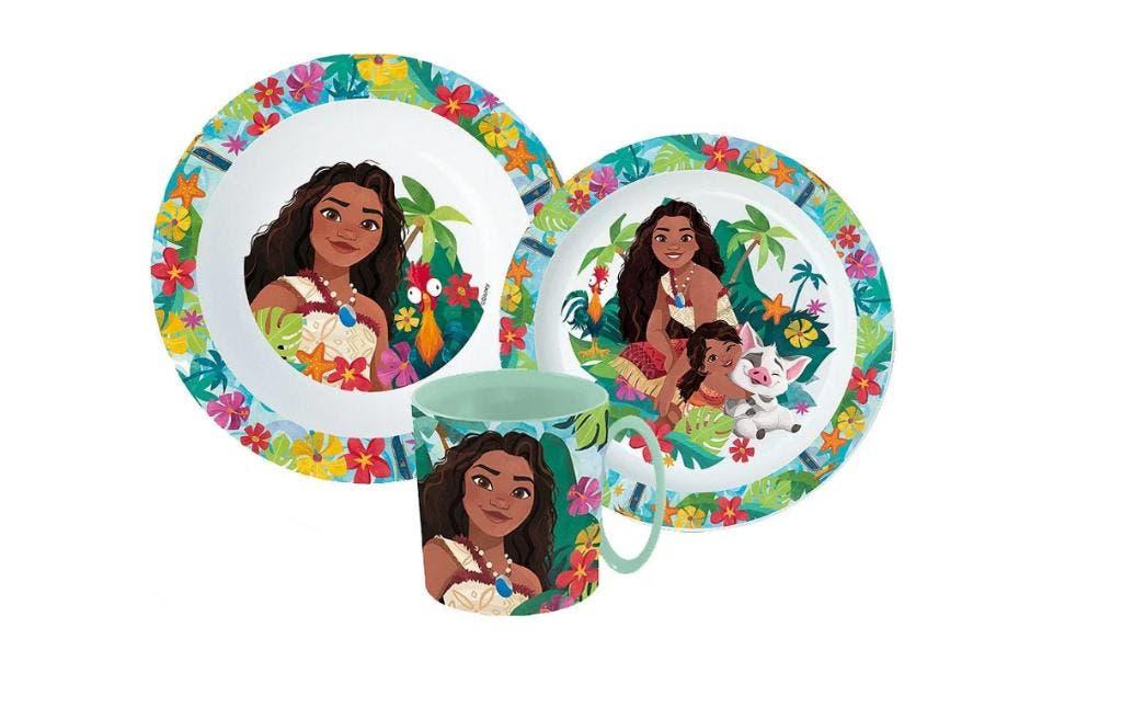 Vaiana Kinderservies met Mok - Magnetron Eetsetje - 3 Delig, Kinderen en Baby's, Ophalen of Verzenden, Nieuw