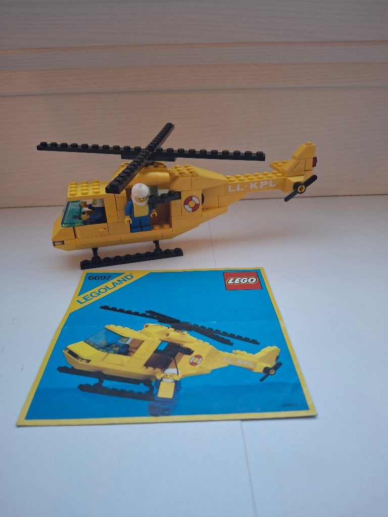 Lego 6697 Rescue-I Helicopter 1985, Kinderen en Baby's, Speelgoed | Duplo en Lego, Ophalen of Verzenden, Compleet, Lego, LEGOLAND
