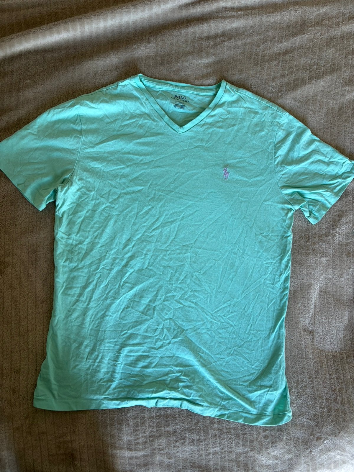 Tee-shirt Polo Ralph Lauren, Enlèvement ou Envoi, Comme neuf, Taille 48/50 (M), Bleu