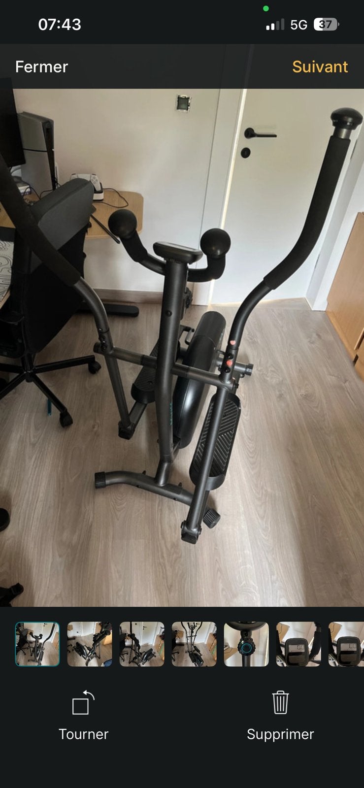 Vélo elliptique (cross trainer) decathlon domyos 100, Comme neuf, Enlèvement, Métal, Bras