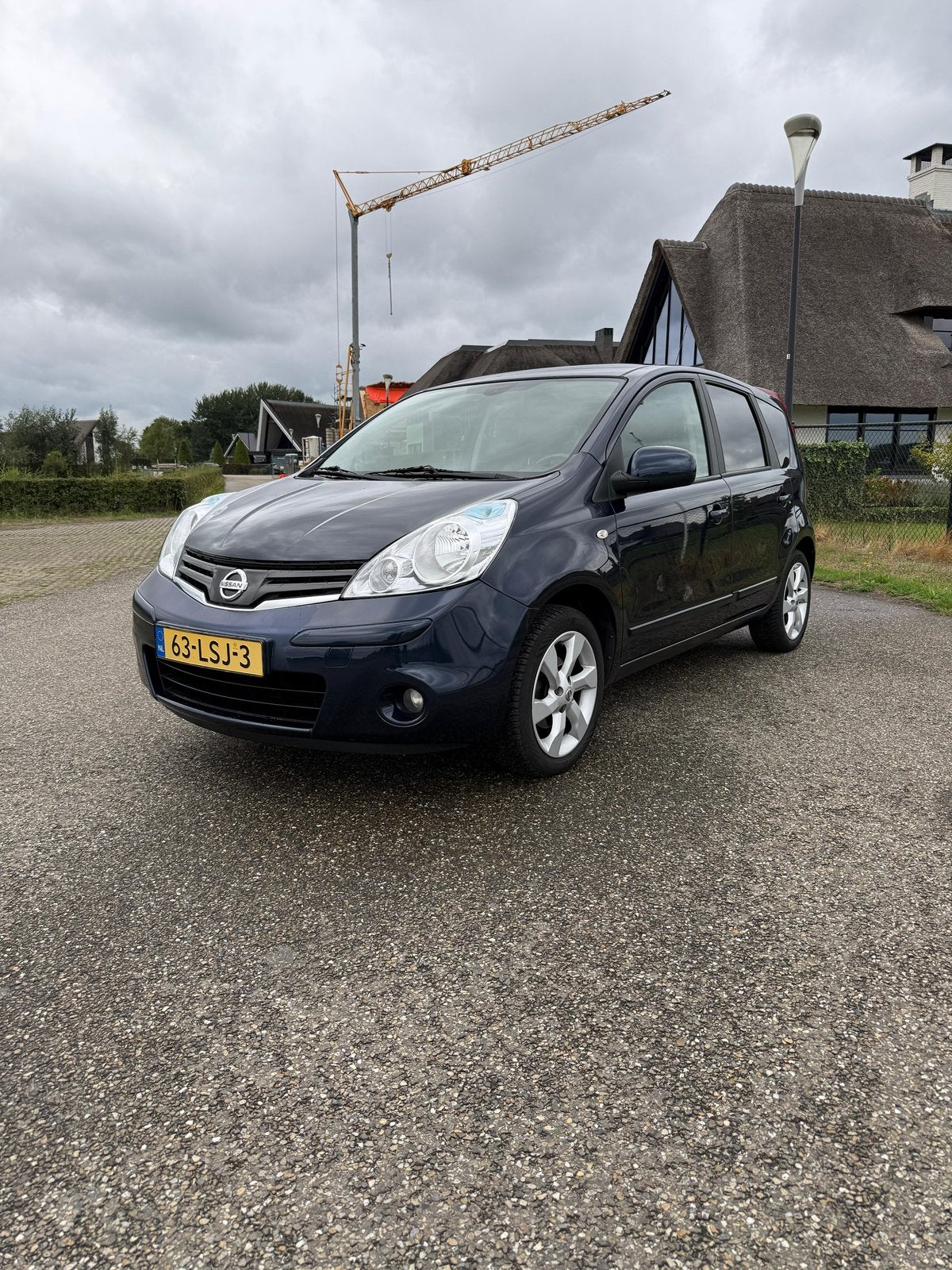 Nissan Note 1.6 5-Deurs “ accenta “ airco navigatie etc, Auto's, Nissan, Voorwielaandrijving, Stof, Zwart, Blauw