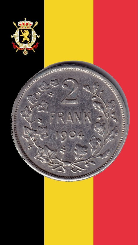 2 francs 1904 VL (point) - Léopold II, Monnaie en vrac, Argent, Argent, Envoi