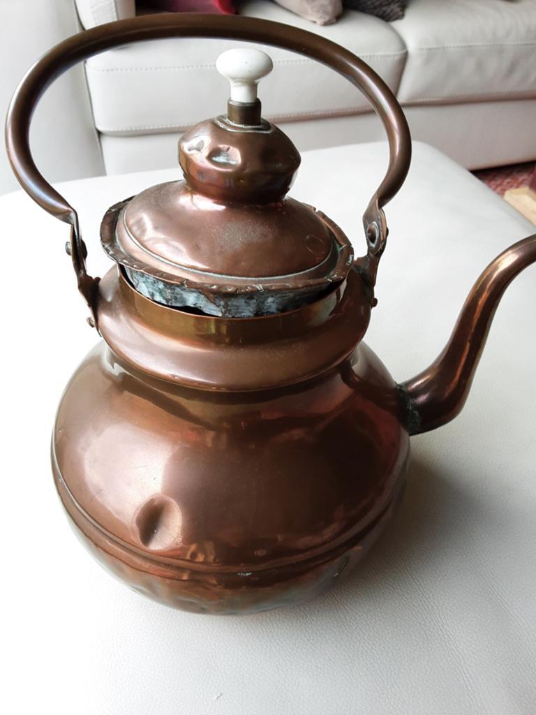 Koperen waterketel + 85j, Ophalen