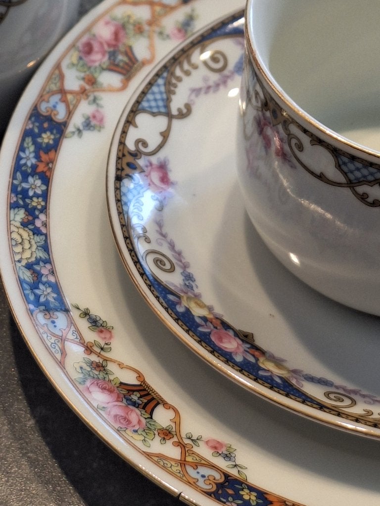 Élégant service à café vintage bleu, Enlèvement