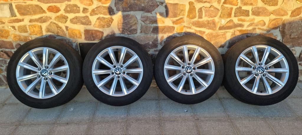 Jantes d'origine vw 5x112 ( 215 55 17), Enlèvement, Pneu(s)