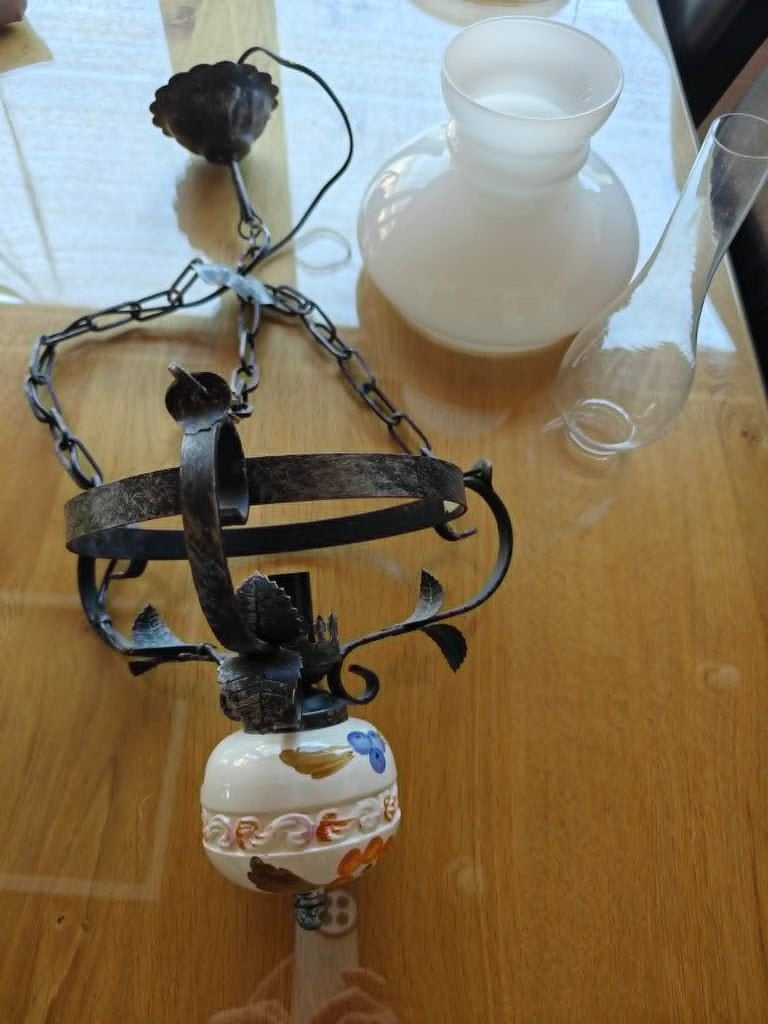 Mooie vintage hanglamp, Ophalen, Zo goed als nieuw, Glas, Vintage