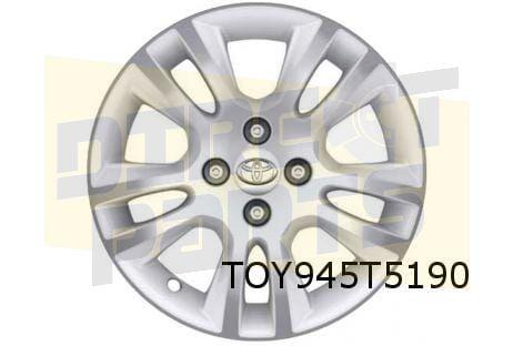 Toyota Aygo velg Aluminium 15'' dubbele 5-spaaks wit / gepol, Auto-onderdelen, 15 inch, -, Verzenden, -