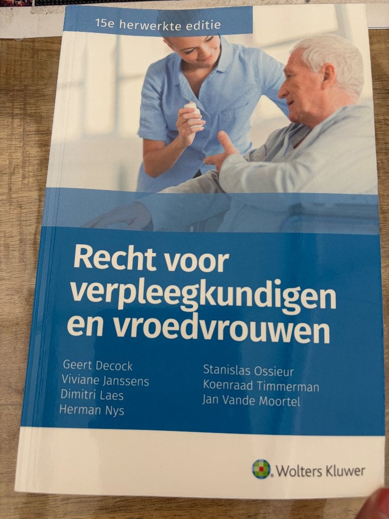 Boek recht voor verpleegkundigen en vroedvrouwen., Boeken, Ophalen, Nieuw, Hogeschool