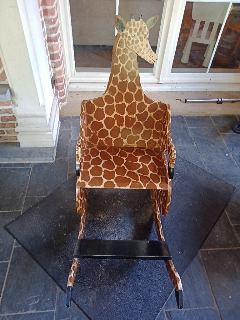 Kinderschommelstoel giraffe, Enlèvement, Comme neuf, Chaise(s)