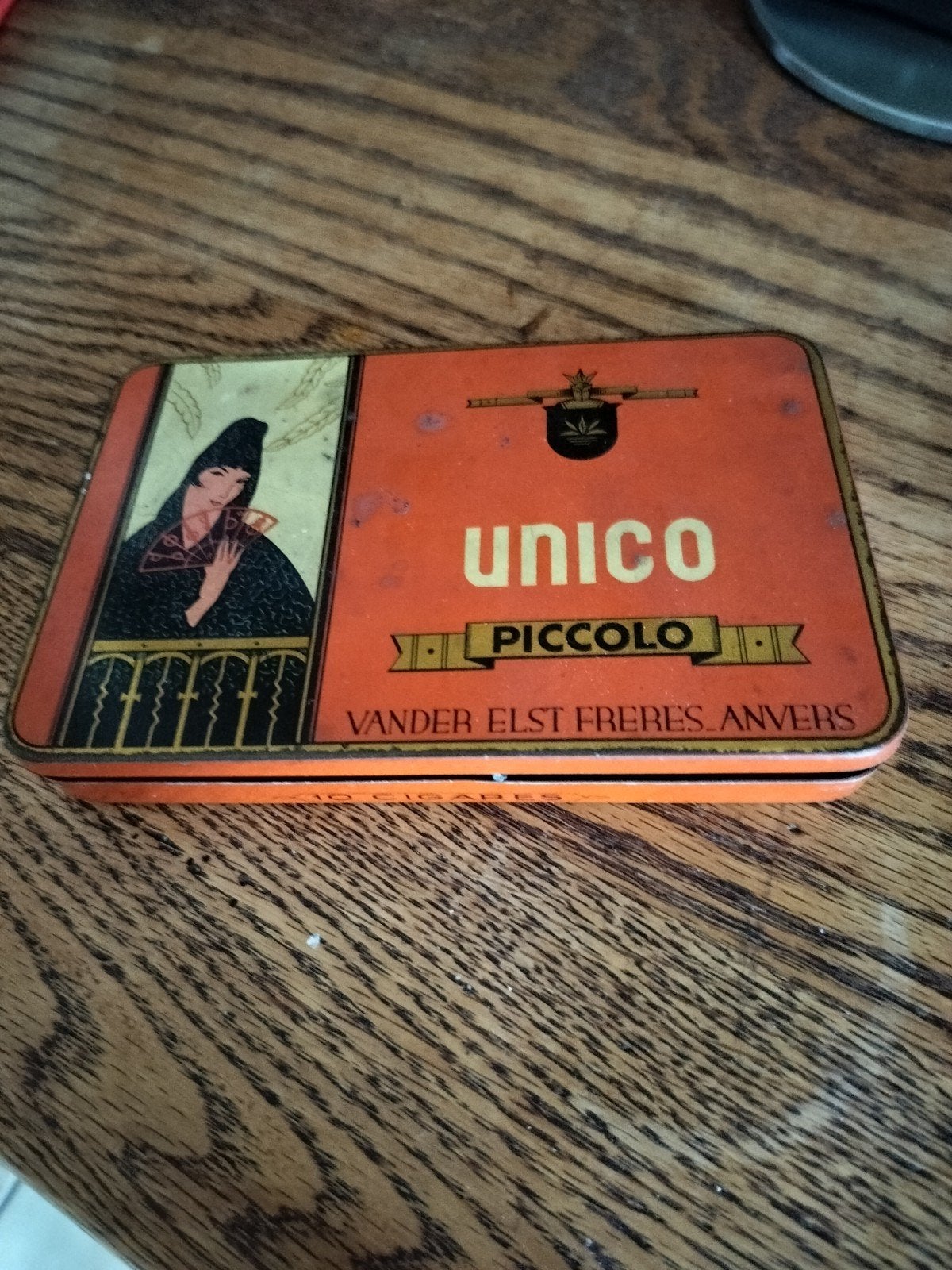 Blikken sigarendoosje Unico Piccolo Vander Elst Anvers, Enlèvement ou Envoi