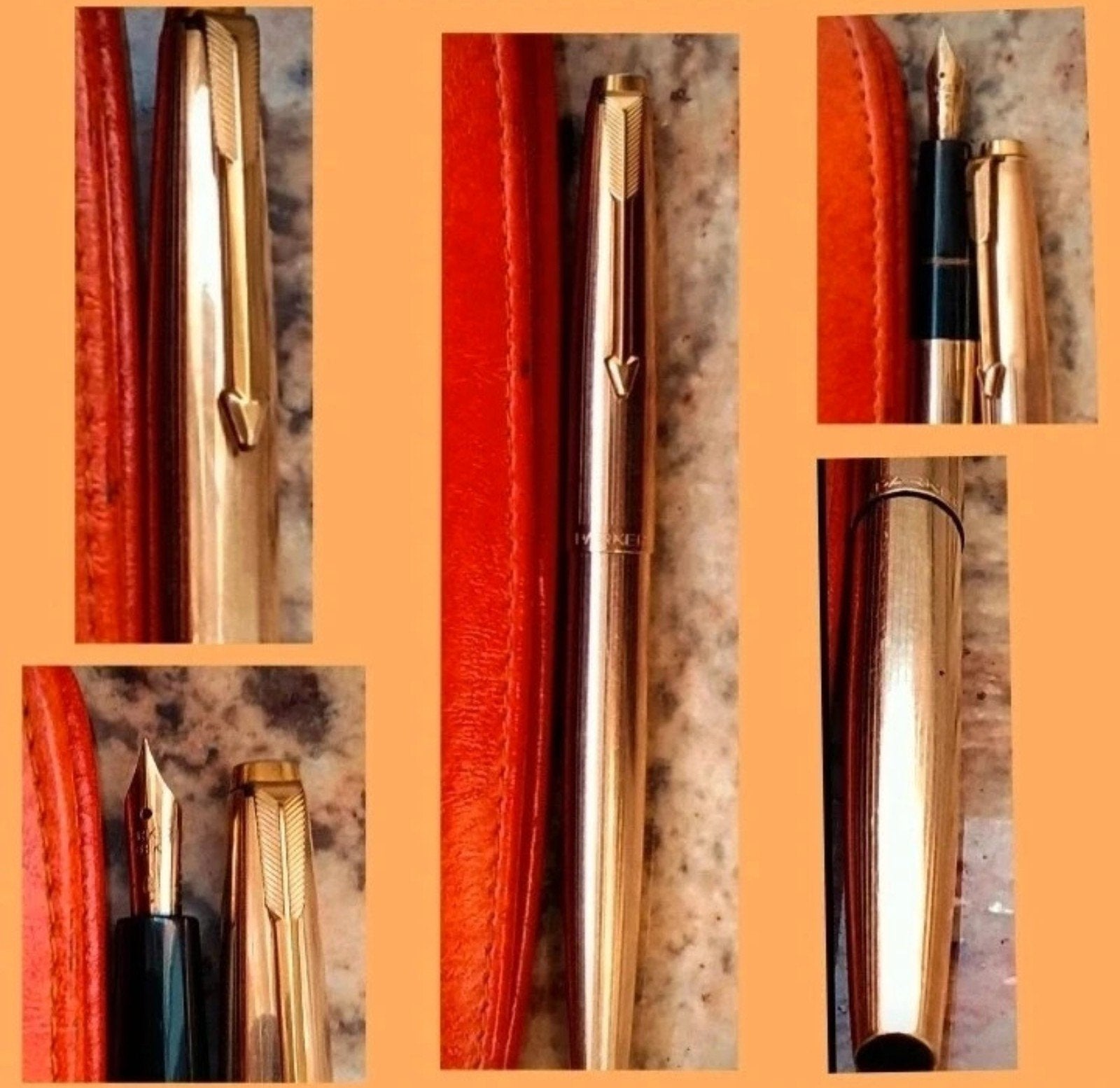 vergulde Parker vulpen/ Jaren '60., Verzamelen, Parker, Met doosje, Ophalen of Verzenden, Zo goed als nieuw