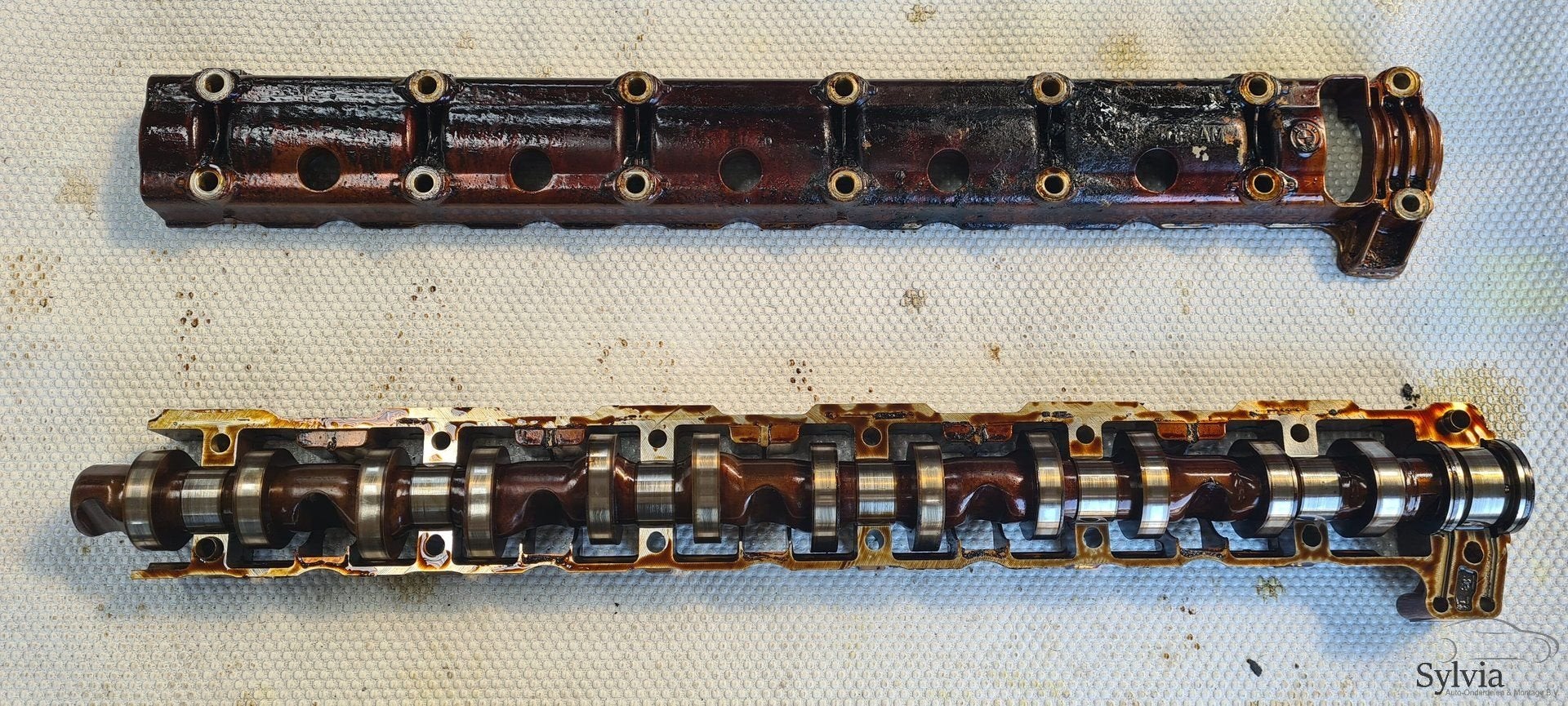 Nokkenas inlaat zijde BMW motor code N53 7521595, Gebruikt, -, -, Ophalen of Verzenden