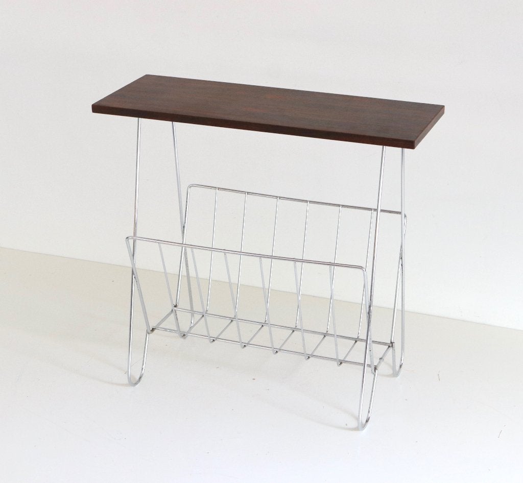 Vintage Magazine Holder - Krantentafeltje, Huis en Inrichting, Woonaccessoires | Krantenbakken en Lectuurbakken, Ophalen of Verzenden