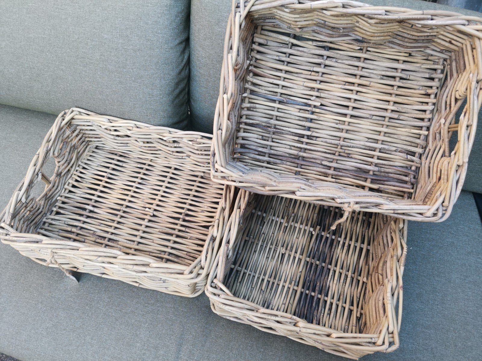 Paniers en osier, Comme neuf, Enlèvement, Panier, Rectangulaire