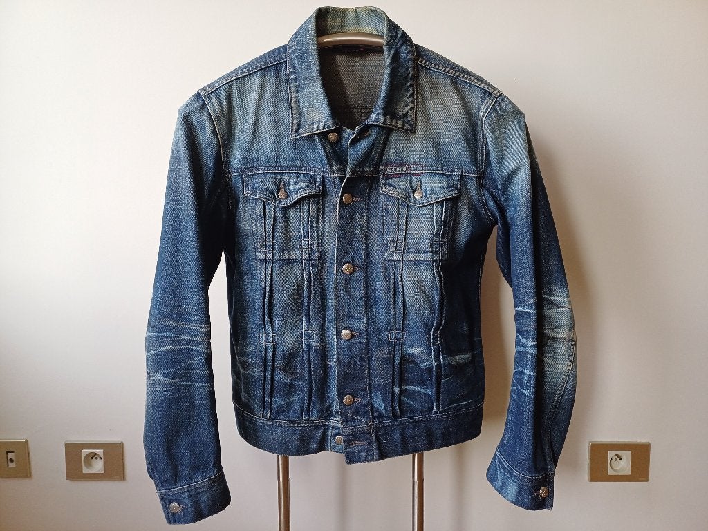 Diesel veste en jean délavage spécial -Taille M en état neuf, Diesel, Enlèvement ou Envoi, Comme neuf, Bleu