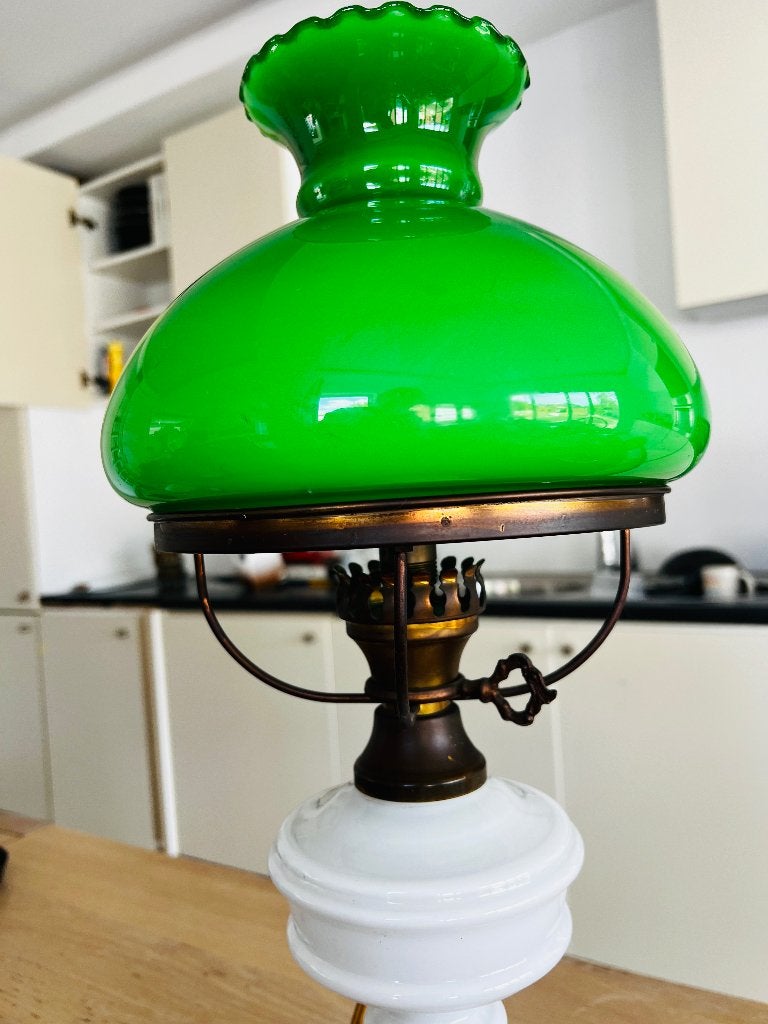 Victoriaanse lamp , olielamp, antieke lamp, Ophalen