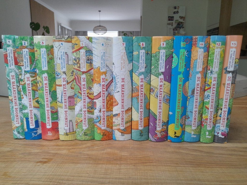 De Waanzinnige Boomhut - hele reeks!, Livres, Livres pour enfants | Jeunesse | 10 à 12 ans, Enlèvement, Comme neuf, Andy Griffiths; Terry Denton