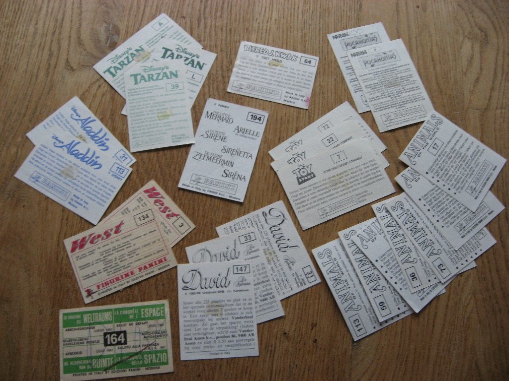 Allerlei Oude Panini Stickers Strips Tekenfilms, Verzamelen, Ophalen, Nieuw, Strip of Tekenfilm