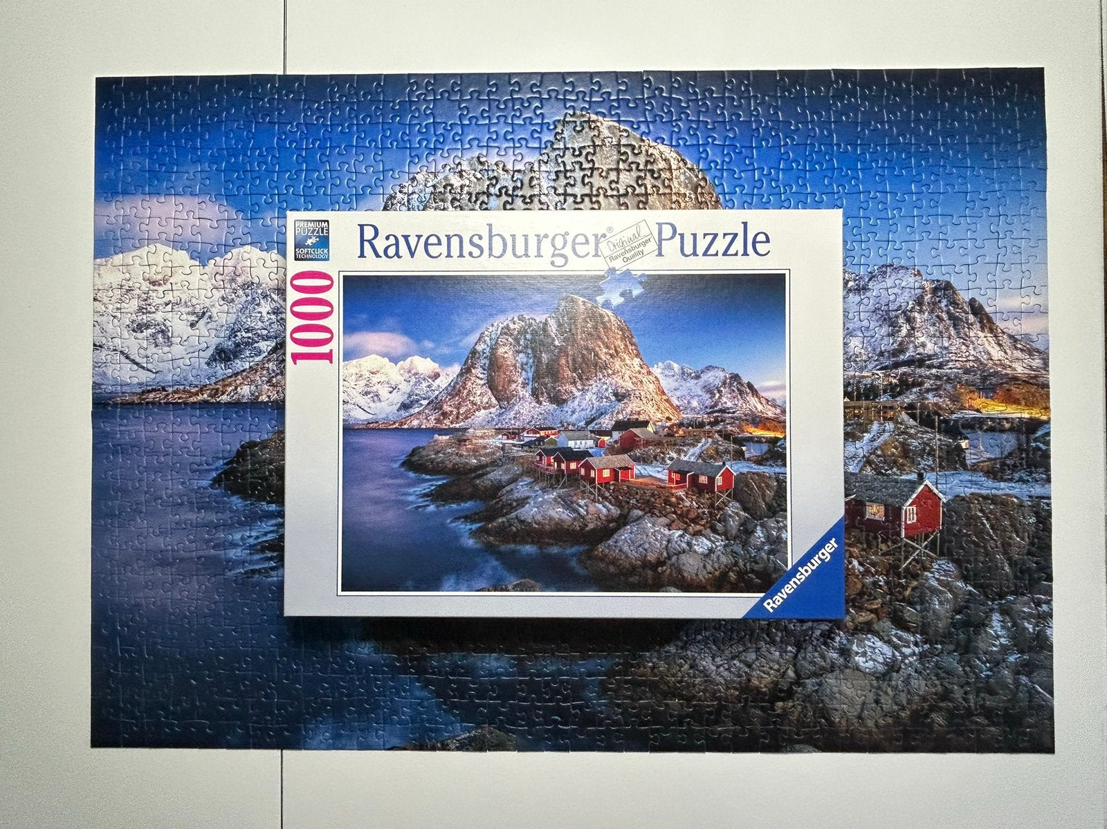 Ravensburger 1000 st “Lofoten, Noorwegen), Ophalen of Verzenden, Zo goed als nieuw