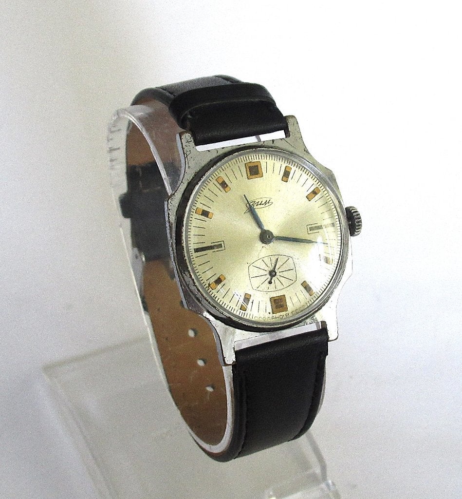 Vintage Zim Pobeda mechanisch heren horloge, USSR uit de 70, Ophalen of Verzenden