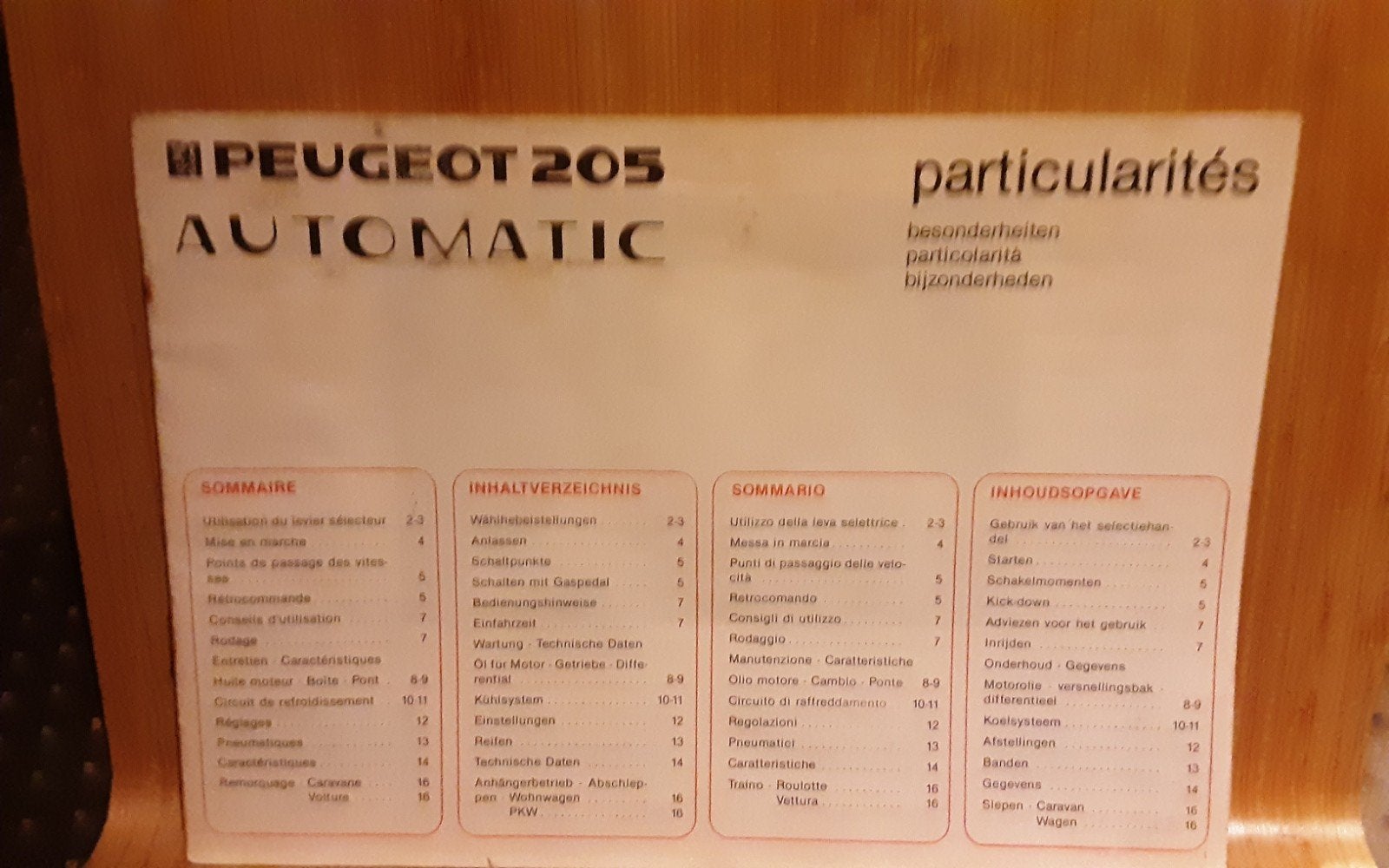 PEUGEOT 205 handleiding, Ophalen of Verzenden