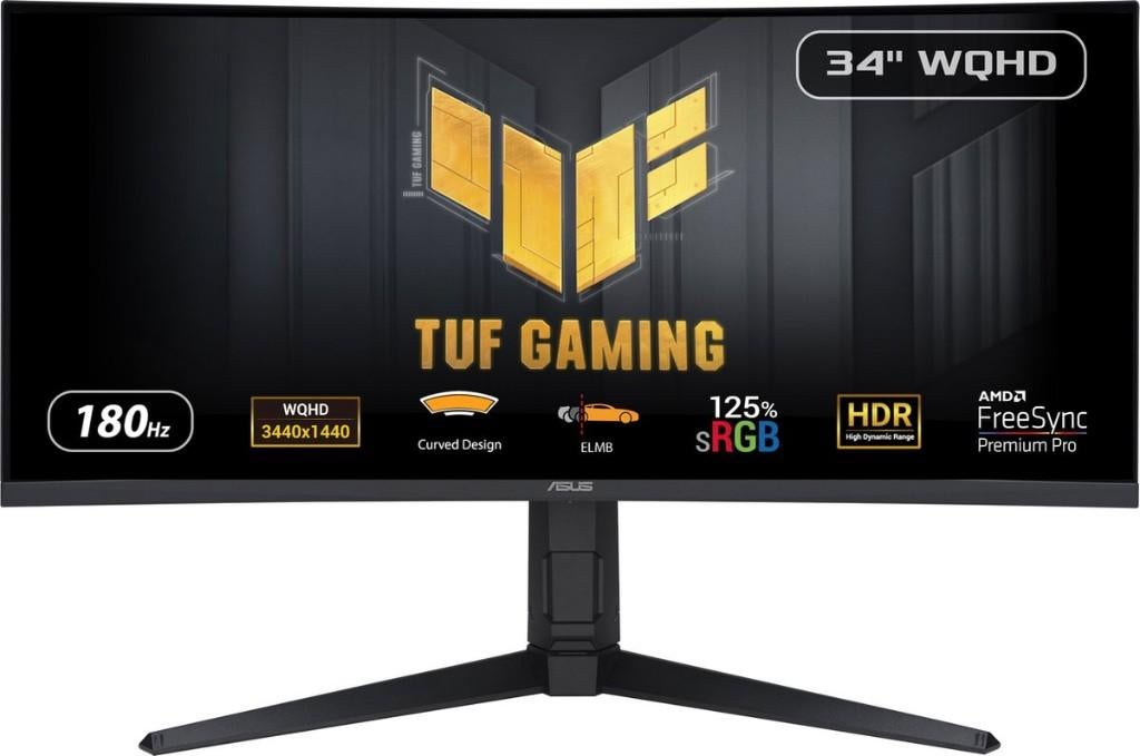 ASUS TUF Gaming VG34VQL3A, Computers en Software, Monitoren, Asus, Hoofdtelefoonaansluiting, VA, Zo goed als nieuw