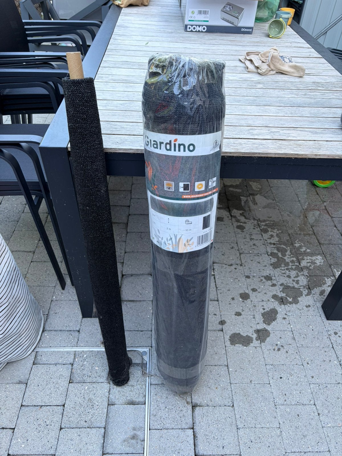 Giardino 1018109 Ombra Schaduwnet 95% 2.0m x 10m Zwart, Tuin en Terras, Ophalen, Zo goed als nieuw