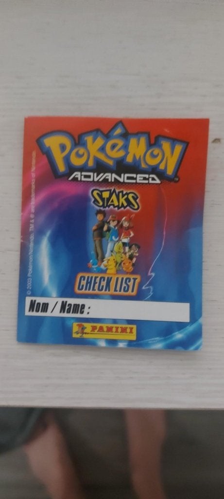 pokemon magneten panini staks checklist 2003, Hobby en Vrije tijd, Verzamelkaartspellen | Pokémon, Ophalen of Verzenden, Zo goed als nieuw