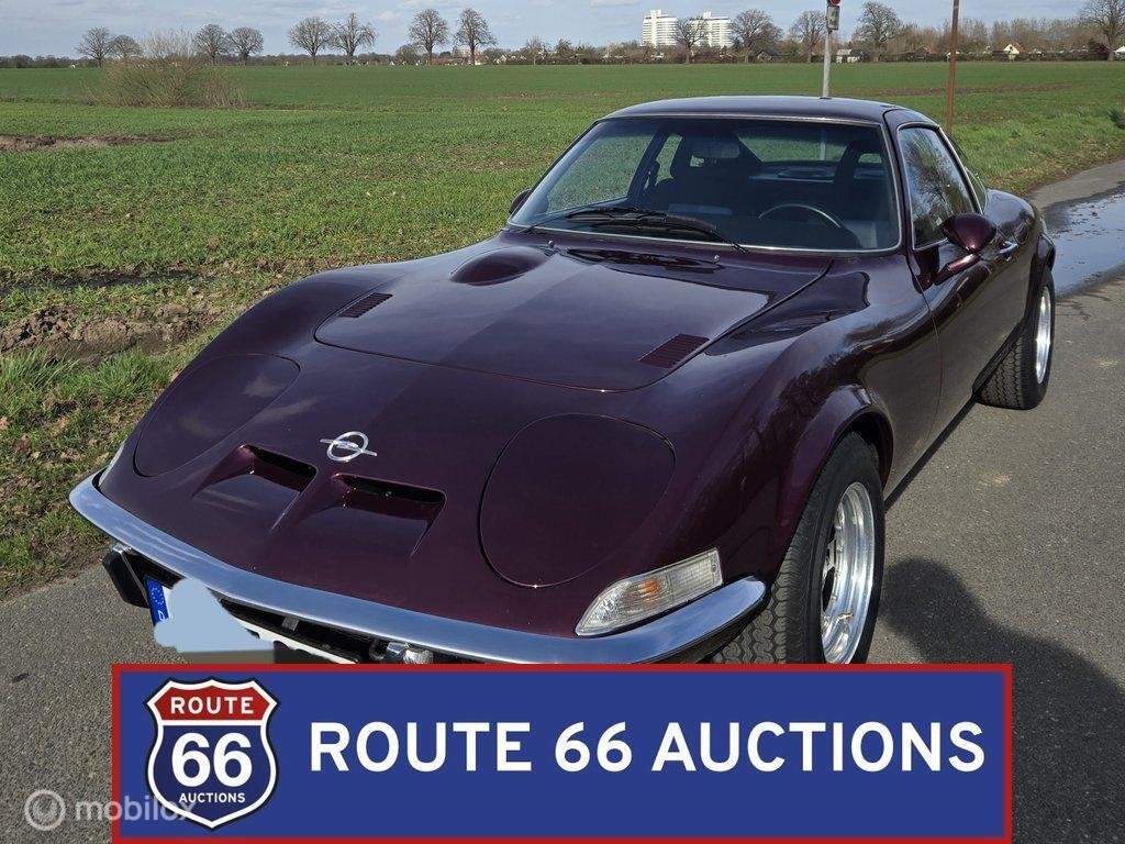 Opel GT | 1973 | Route 66 Auctions, Auto's, Zwart, Bedrijf, Overige carrosserie, Opel