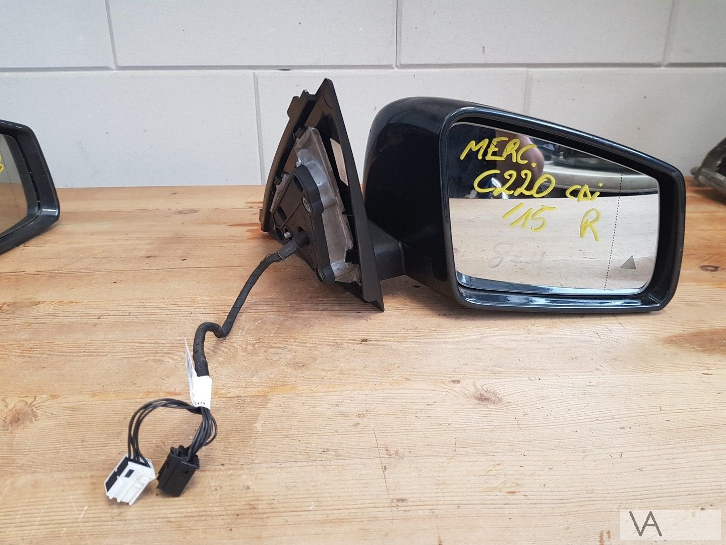 Mercedes C klasse W204 facelift spiegel dodehoek 12dr €150, Gebruikt, -, Ophalen of Verzenden, -
