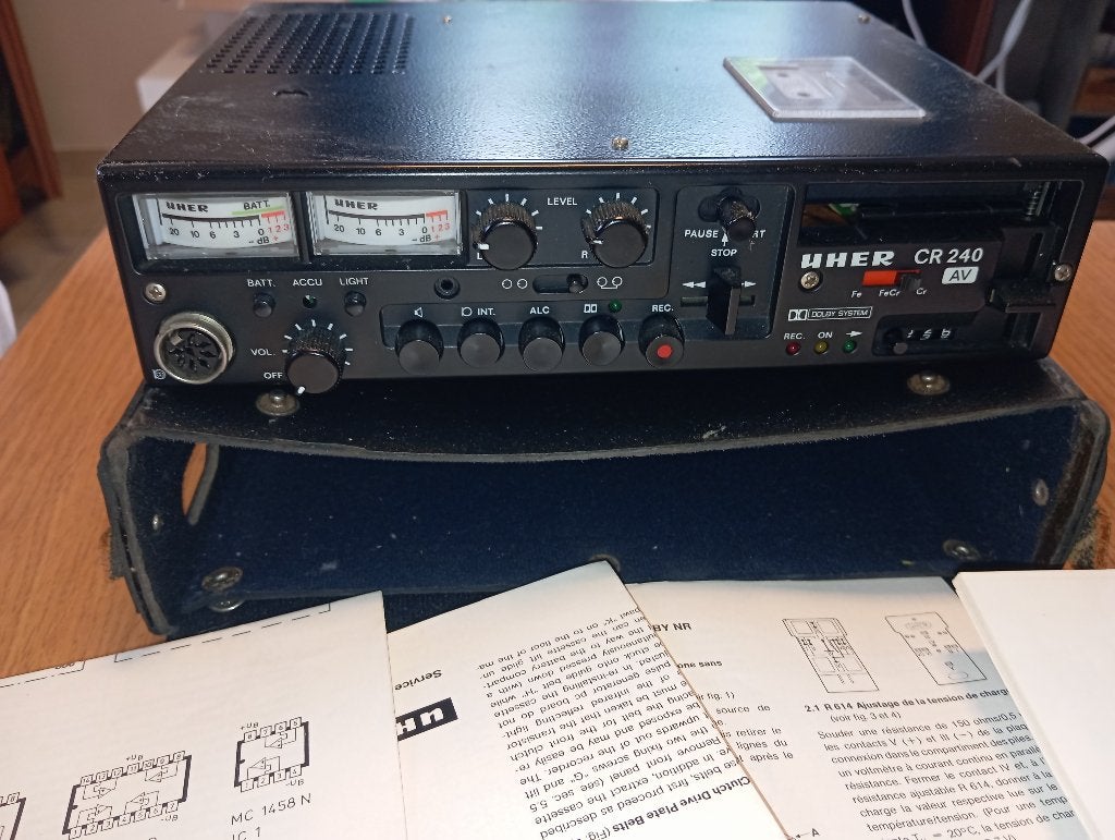 Huer-verslaggever HUER-rapportrecorder, Audio, Tv en Foto, Bandrecorder, Ophalen, Bandrecorder, Met stofkap