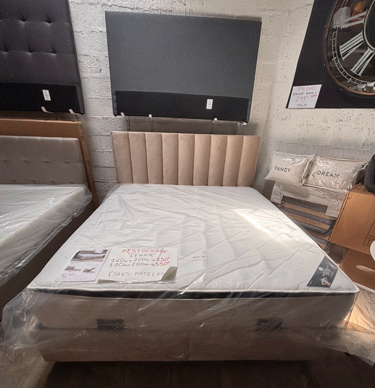 Promo: boxspring 550€ ipv 1400€!!, Tuin en Terras, Ophalen, Nieuw