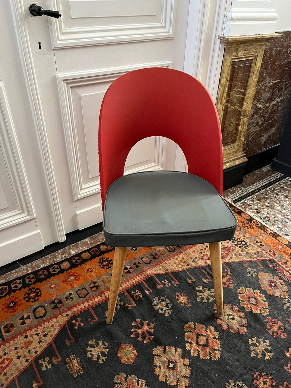 VINTAGE RETRO STOEL FAUTEUIL BUREAUSTOEL KLEUR, Huis en Inrichting, Ophalen, Zo goed als nieuw