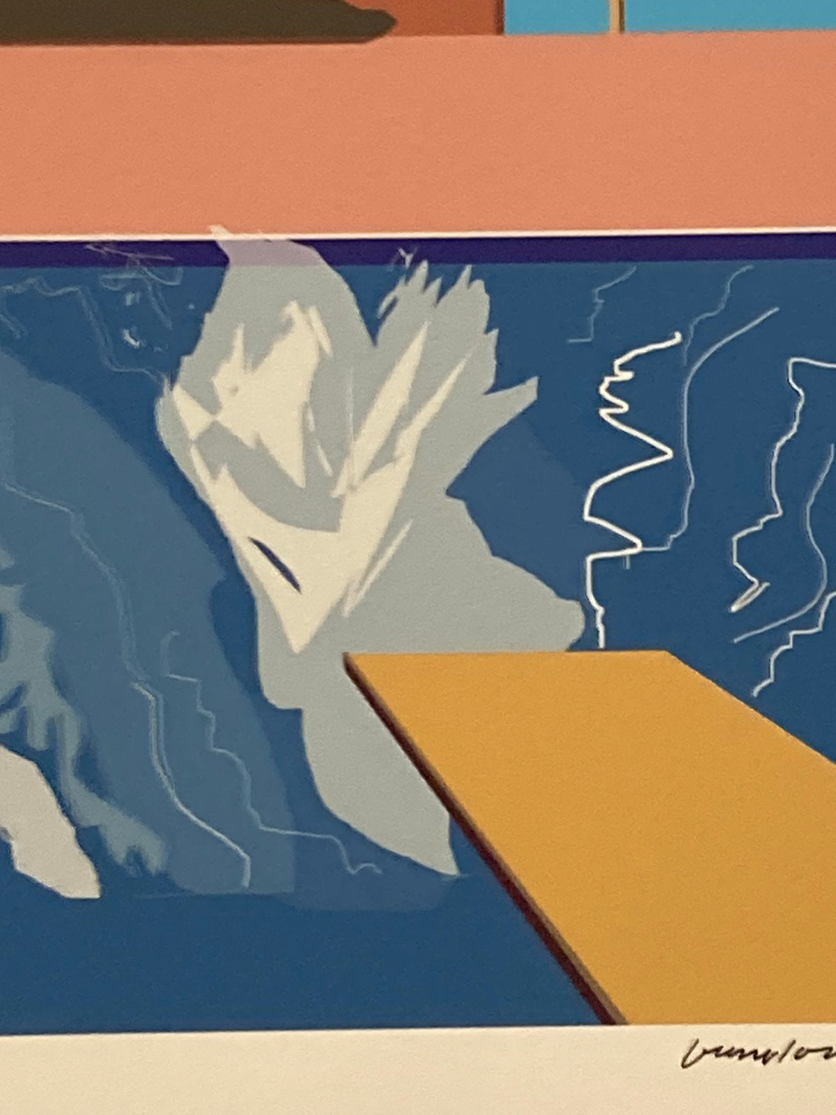 Impression David Hockney 50 par 50 cm. Vendue encadrée, Enlèvement ou Envoi