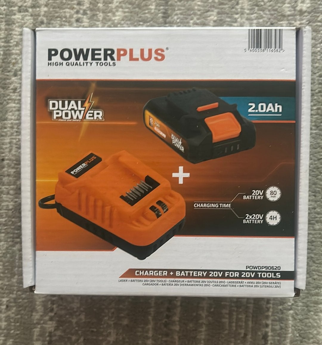Powerplus batterij + lader, Ophalen of Verzenden, Nieuw, Oplaadbaar