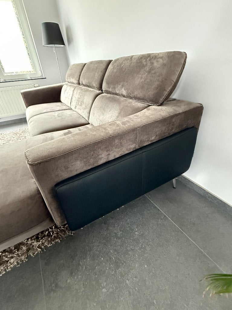 Canapé XOOON avec méridienne – excellent état, 125 cm ou plus, 150 cm ou plus, Comme neuf, Enlèvement