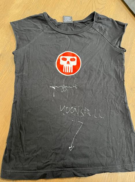 Gesigneerd dames T-shirt Moonspell maat Large  TMF, Ophalen of Verzenden, Maat 42/44 (L), Zwart, Korte mouw